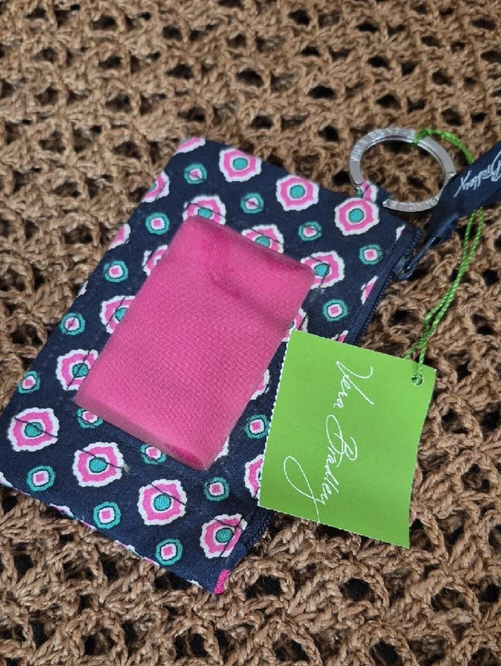 Vera Bradley Pink Floral Quilted Wallet & ID Holder Bundle - Picture 7 of 11